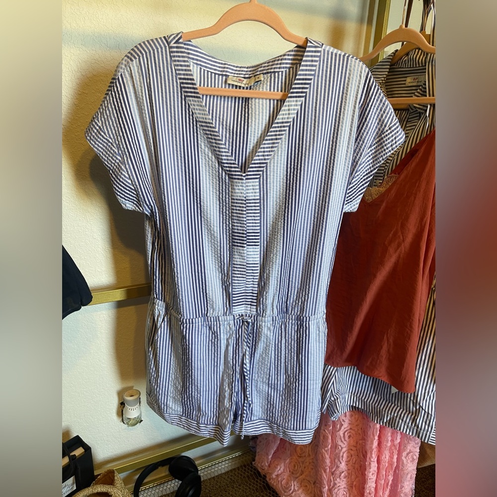 Vineyard Vines Seersucker Romper
